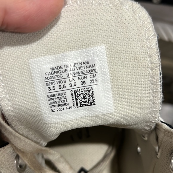 CONVERSE CHUCK TAYLOR ALL STAR LUGGED 2.0 BLACK / EGRET - WHITE - Picture 11 of 11